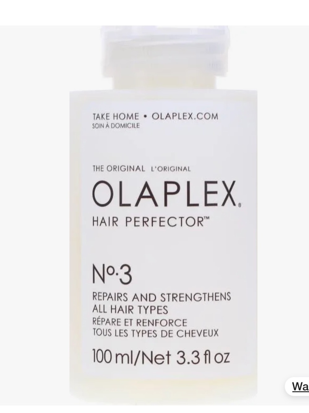 NWT Olaplex No. 3 Hair Perfector Bond Repair Treatment 3.3oz
